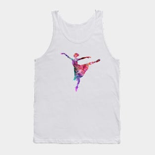 Girl Ballerina Watercolor Dance Gift Tank Top